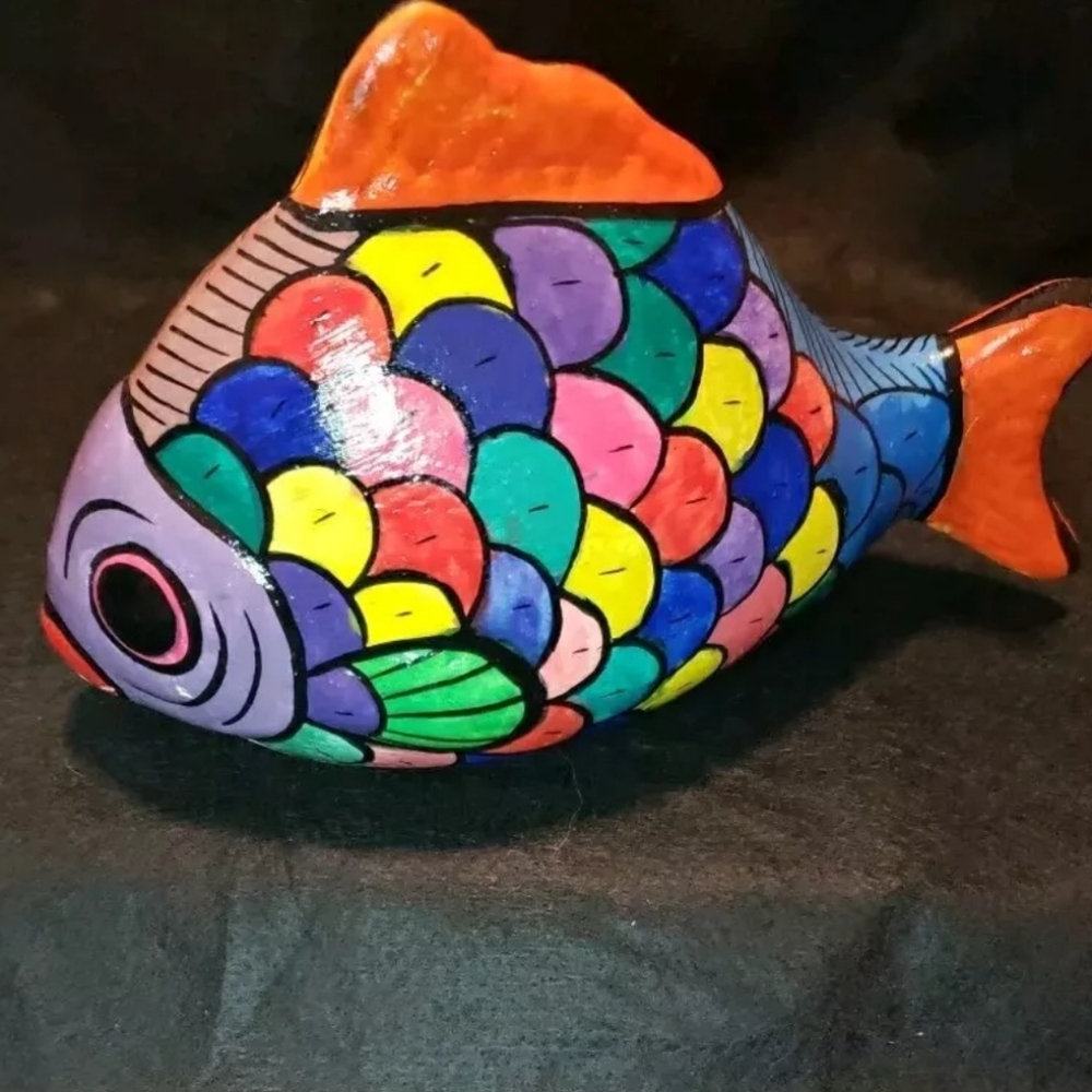 Handpainted Colorful Ceramic Fish Decor